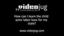 How can I learn the child actor labor laws for my state?: How To Learn About The Child Actor Labour Laws For Your State