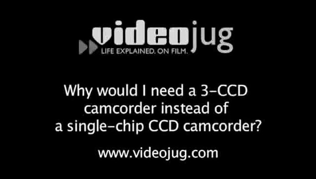 Why would I need a 3 CCD camcorder instead of a single chip CCD camcorder?: How Camcorders Work