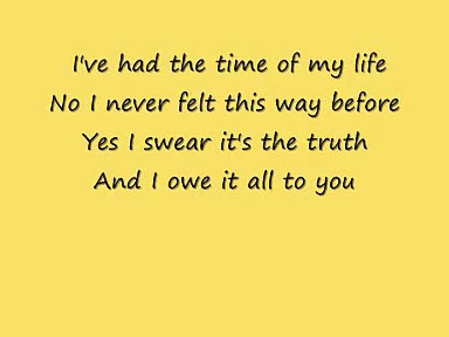 Dirty Dancing Time Of My Life With Lyrics Video Dailymotion dirty dancing time of my life with