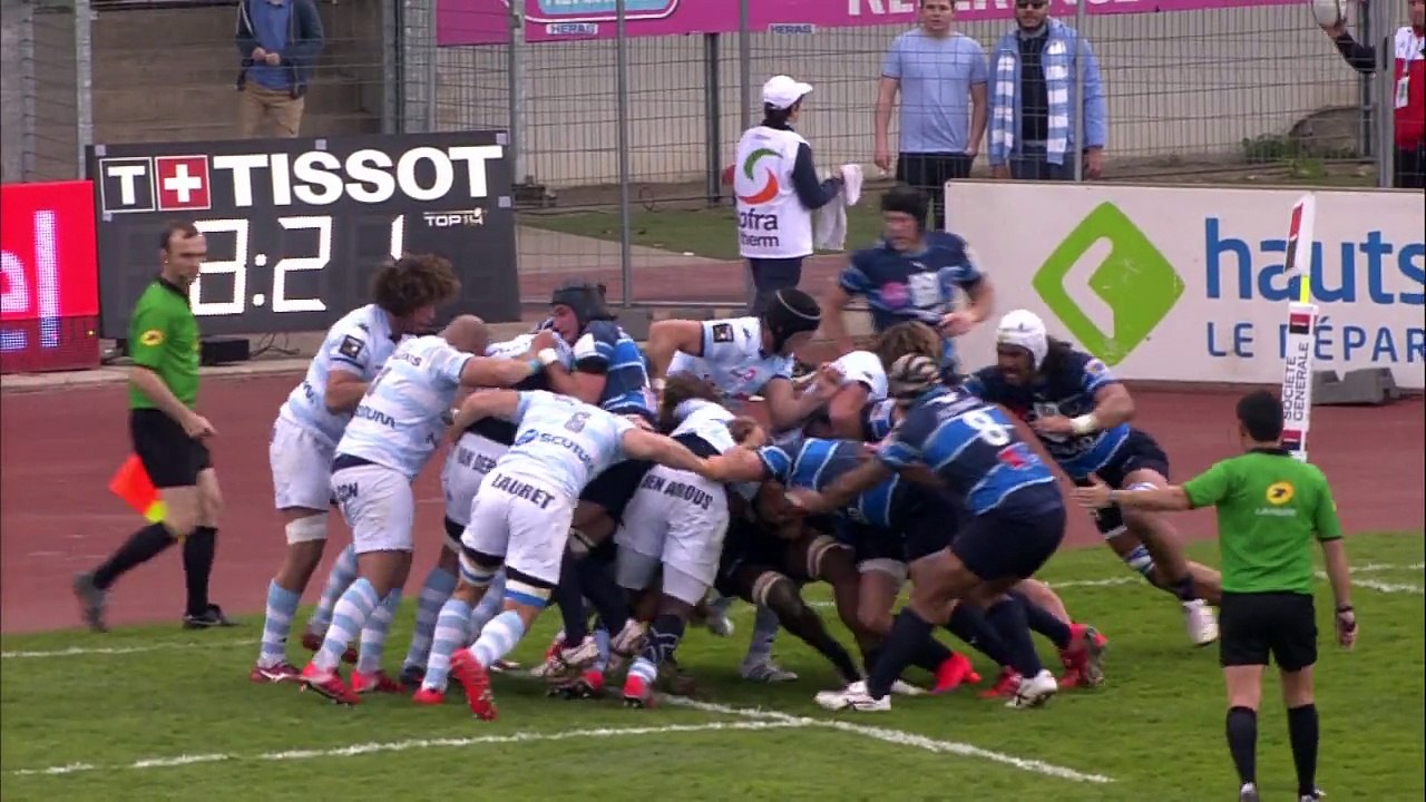 TOP14 - Racing-Métro 92 - Montpellier: Essai 1 Maxime Machenaud (RM92) - J22 - Saison 2014/2015