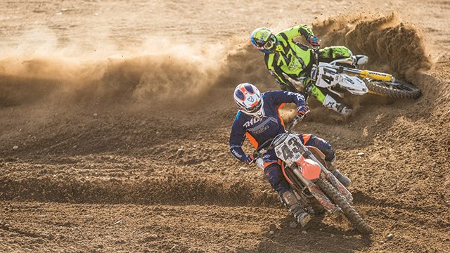 KTM 450 SX-F and Husqvarna FC 450 - 2015 Dirt Rider 450 MX Shootout Video