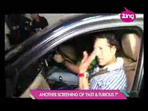 Aamir Khan, Sachin Tendulkar at 'Fast & Furious 7' screening.3gp