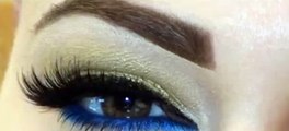 مكياج عيون ذهبي وازرق EASY Gold & Blue makeup look