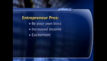 What are the advantages and disadvantages of being an entrepreneur?: Small Business And Entrepreneur Basics