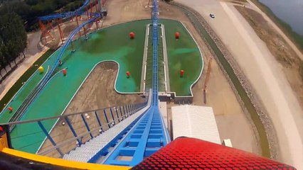 Divertical Front Seat POV Mirabilandia Intamin Water Roller Coaster 1080p HD Italy