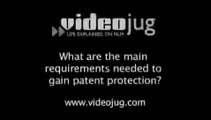 What are the main requirements needed to gain patent protection?: Patents Defined