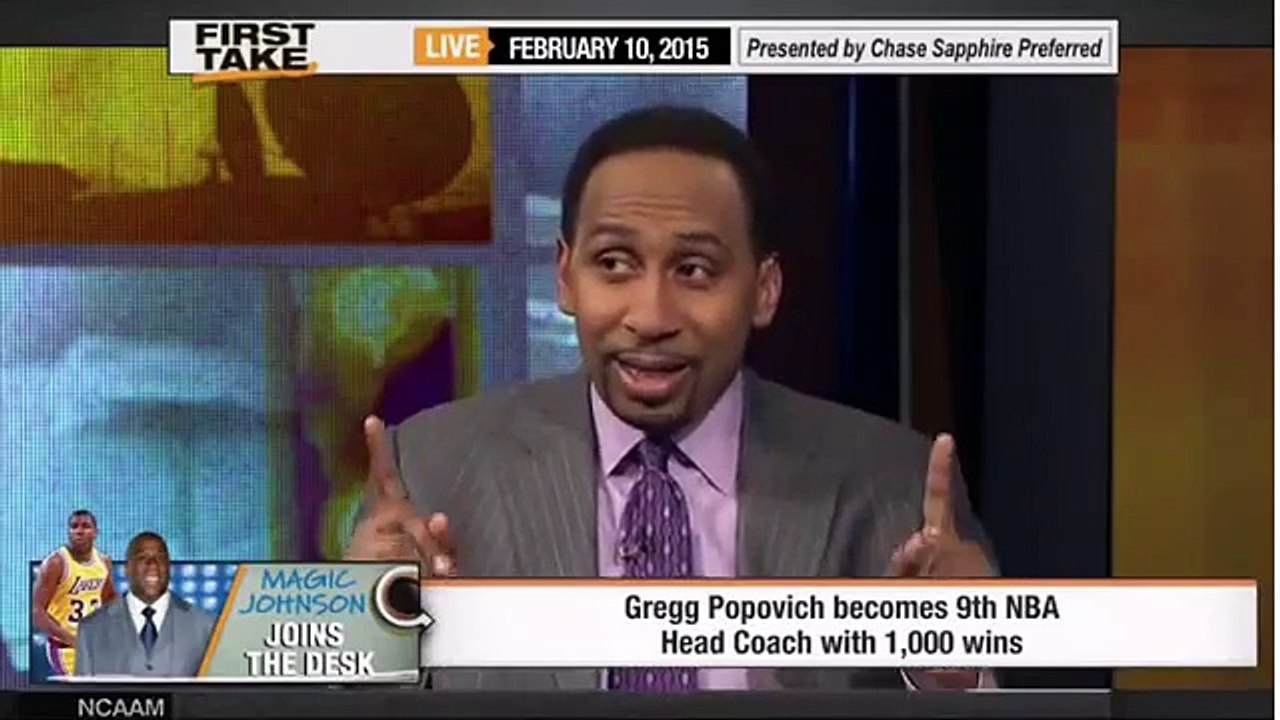 ESPN First Take - Magic Johnson on Gregg Popovich becomes 9th NBA Head Coach to Win 1000 Games