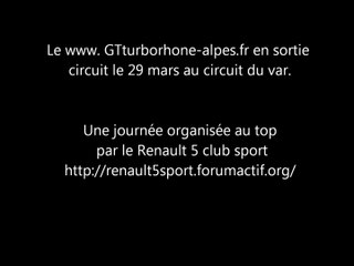 Sortie circuit au Luc - 2015