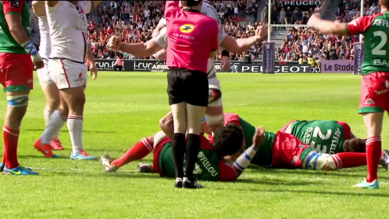 TOP14 - Toulouse - Bayonne: Essai Louis Picamoles (TLS) - J22 - Saison 2014/2015