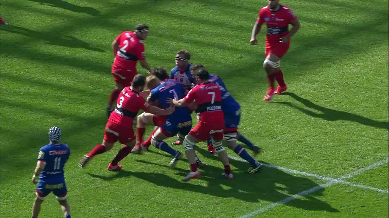 TOP14 - Grenoble  - Toulon: Essai Nigel Hunt (GRE) - J22 - Saison 2014/2015