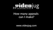 How many appeals can I make?: Appeals