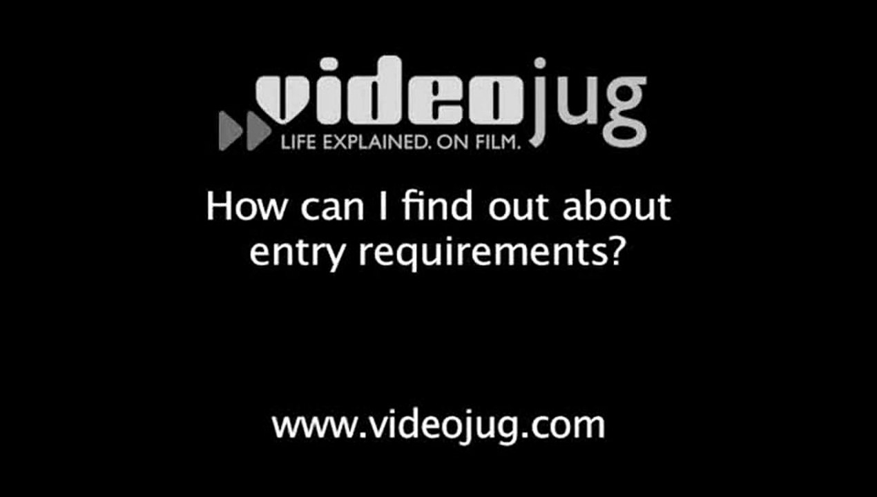 How can I find out about entry requirements?: Choosing A University