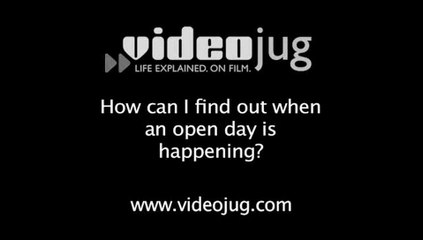 How can I find out when an open day is happening?: How To Find Out When A University's Opening Day Is