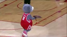 Houston Rockets Mascot Has Cake For Spurs Fan _ Spurs vs Rockets _ April 10, 2015 _ NBA