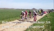 Paris-Roubaix : échappée et peloton principal avant la trouée d'Arenberg