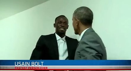 VIDEO : Usain Bolt apprend sa célébration à Barack Obama