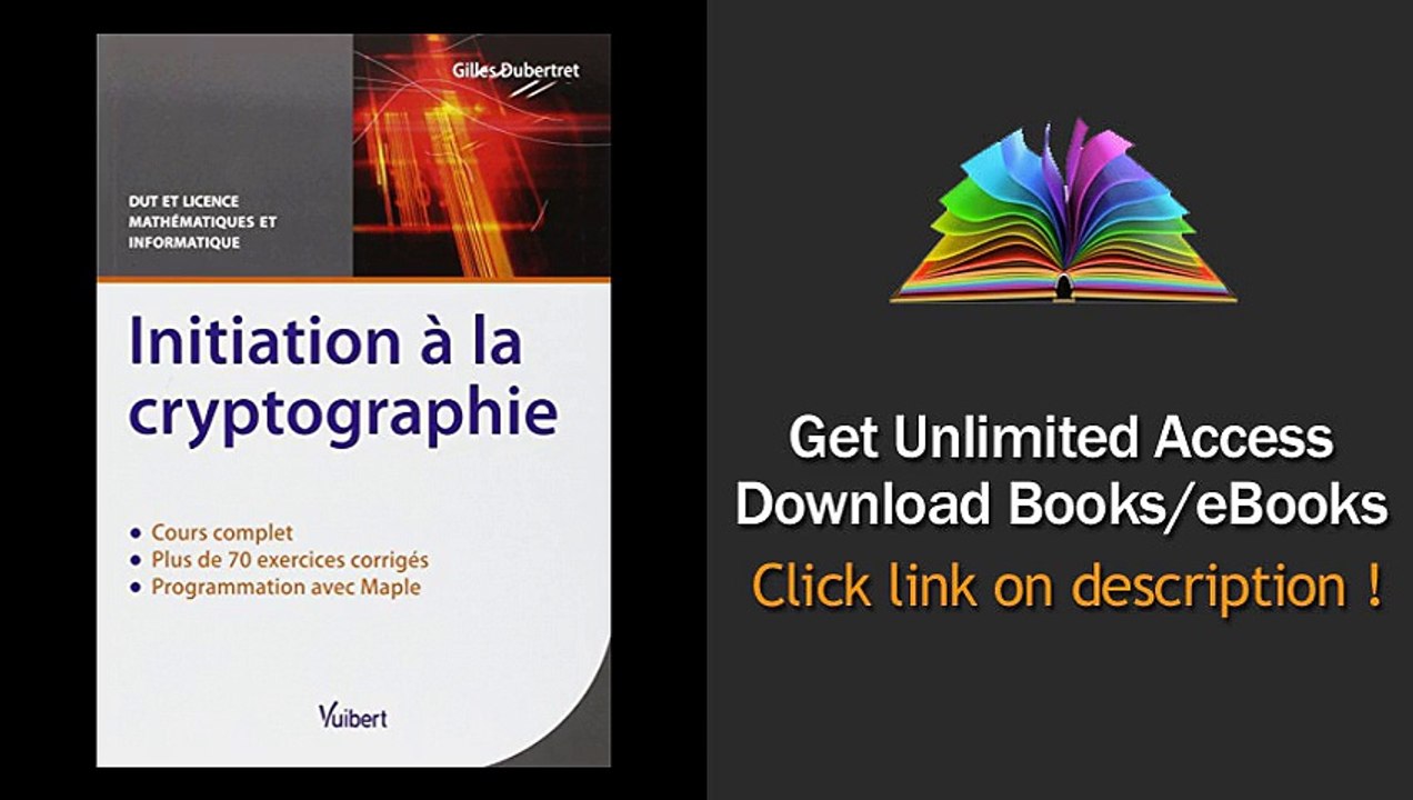 Download PDF Initiation la cryptographie Cours et exercices corrigs