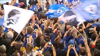 Accueil triomphal des joueurs du SC Bastia à leur retour