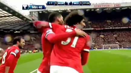 Fellaini goal - Manchester United 2-1 Manchester City | 12.04.2015