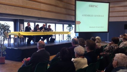 Prise de parole du maire à l'assemblée générale de l'Orpac
