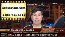 LA Lakers vs. Dallas Mavericks Free Pick Prediction NBA Pro Basketball Odds Preview 4-12-2015