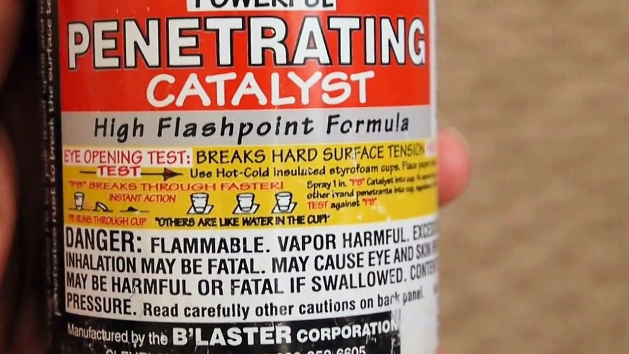 PB Blaster Penetrating Catalyst oil , read can's label info