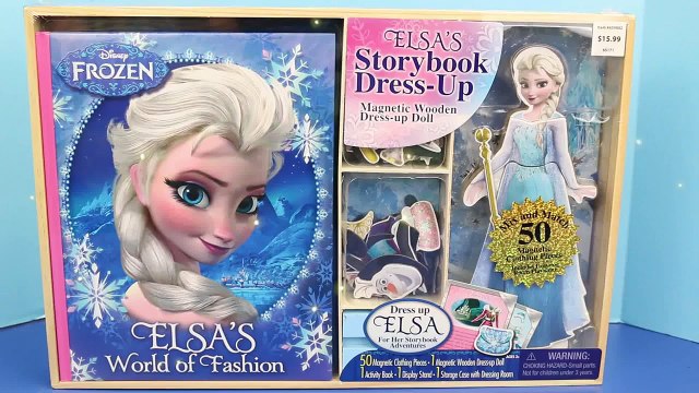 Disney FROZEN ELSA Dress-Up Magnetic Wooden Doll Let It Go Dress Snow Dollhouse & Olaf DisneyCarToys