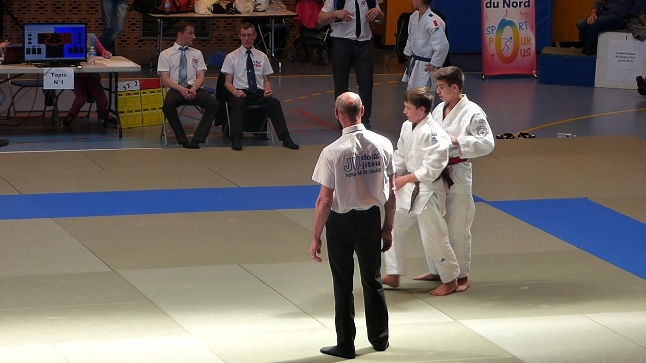 judo finale championnat régional minimes -55kg FSGT sin le noble 12/04/2015