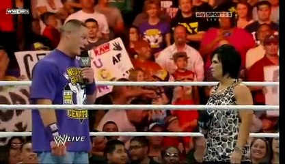 John Cena and Jerry Lawler's Vickie Guerrero is FAT JOKES. Funny