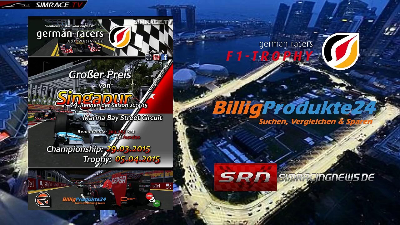 F1 Trophy 2014-15 - 14. Rennen in Singapur