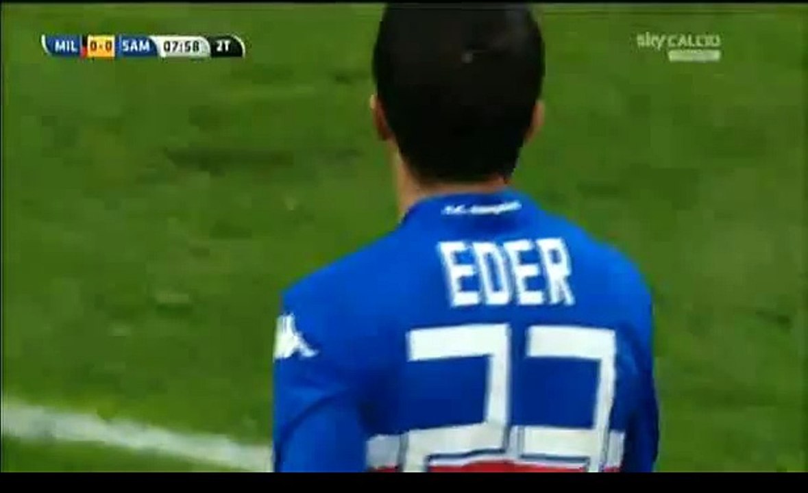 milan-sampdoria Eder free-kick, Diego Lopez great save