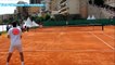 Roger Federer Practice 2014   Court Level View