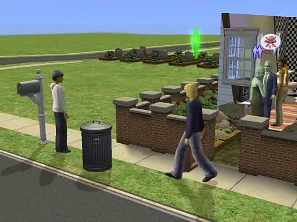 Sims Teens have their first kiss.
