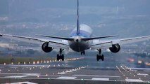 Crosswind Landings of 21 Airplanes at OSAKA Airport