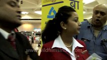 Angry passengers argue with Kingfisher airline staff