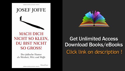 Mach dich nicht so klein du bist nicht so gro Der jdische Humor als Weisheit Witz und Waffe PDF