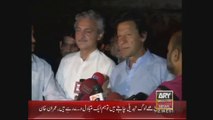 Chairman PTI Imran Khan Media Talk Arriving Back At Bani Gala Islamabad 9 April 2015