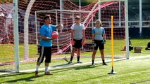 Soccer Goalkeeper Crossing Drills with Select Weighted Balls and Weighted Vest