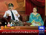 Azizi As PIA Pailot In Hasbehaal - 12th April 2015 Comedy Show