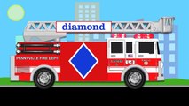 Fire Trucks Teaching Shapes - Learning Basic Shapes Firetruck Video for Kids