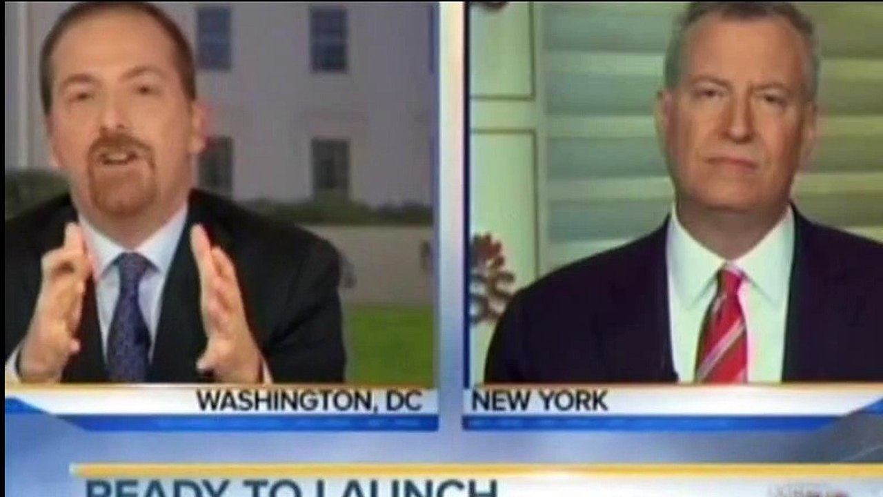 NY Mayor Bill DeBlasio did not allow Chuck Todd to skew his Hillary Clinton narrative