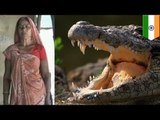 Madre e hija sobreviven el ataque de un cocodrilo mientras lavaban ropa en un rio de la India