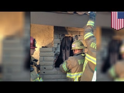 Mujer desnuda queda atrapada al intentar ingresar a la casa de su ex pareja por la chimenea