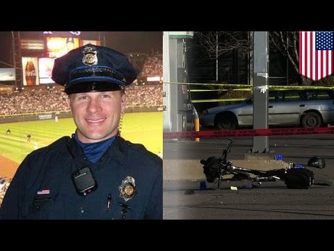 Hombre arrolla a cuatro policías en bicicleta durante una manifestación estudiantil en Denver