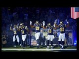 Jugadores de St. Louis Rams protestan durante partido de la NFL por decisión en caso Michael Brown