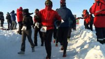 Competitors take part in the North Pole Marathon