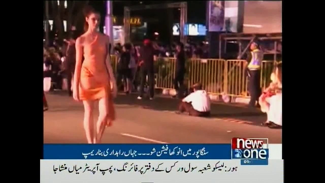 Fashion show on Singapore's Orchard Road