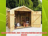 7ft x 3ft Overlap Apex Wooden Bike Storage Shed Brand New 7x3 Wood Sheds