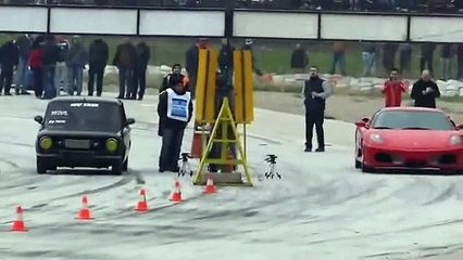 Ferrari vs Murat 124 Drag Race