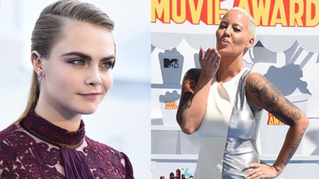(VIDEO) Amber Rose, Cara Delevingne MTV Movie Awards 2015 | Red Carpet